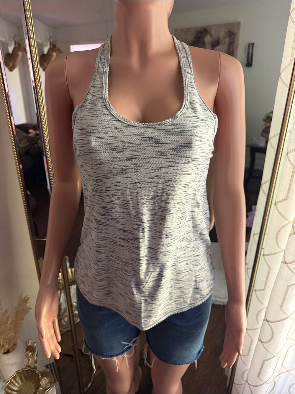 lululemon athletica Heathered Gray Racerback Tank
